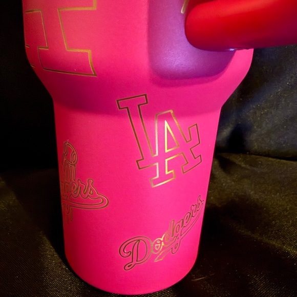 New Stanley 40oz Laser LA Engraved Dodgers Hot Pink Tumbler *No Original Box* - Picture 10 of 15